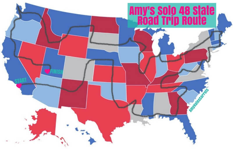 Min solo 48 state road trip route - jag kan inte rekommendera mer att du utforskar så många stater som möjligt! :D 